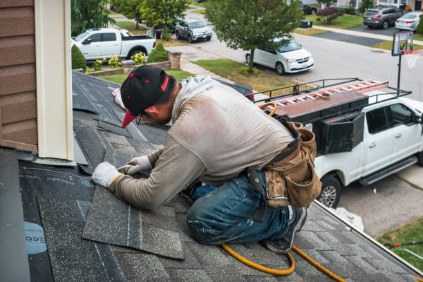 Professional Roofing technician working in North Salem, IN